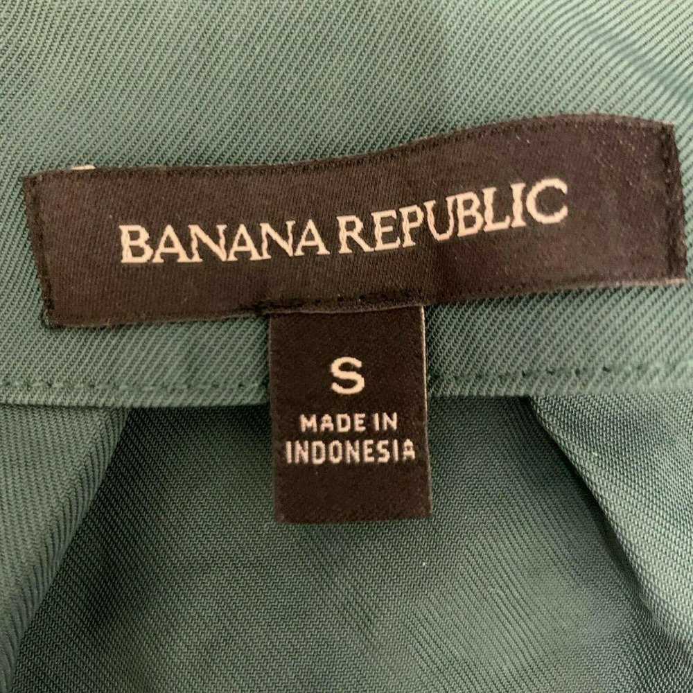 Banana Republic Small Blouse Sleeveless Green Care - Picture 4 of 5